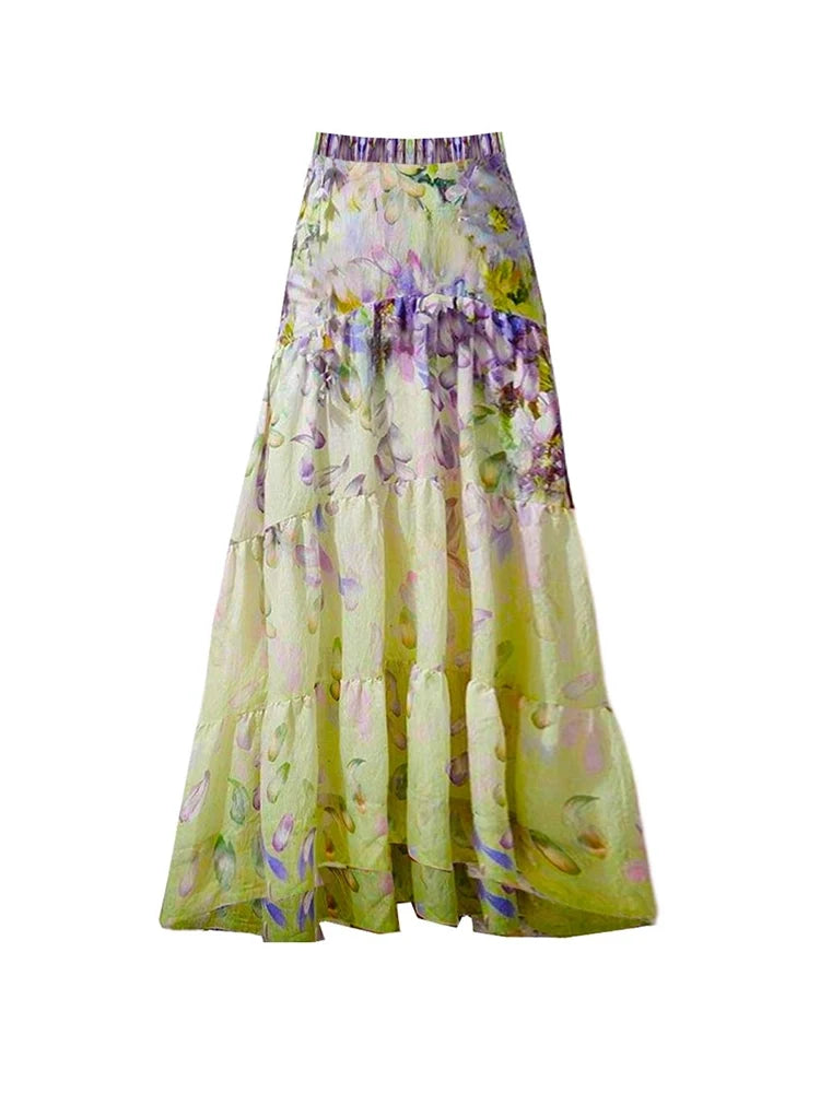 Maillot de bain féérique à nouer et appliqués floraux