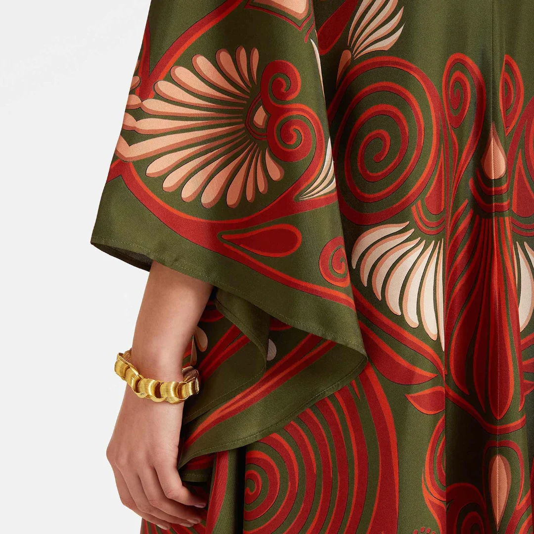 Robe longue imprimée Magnifico - Vert foncé