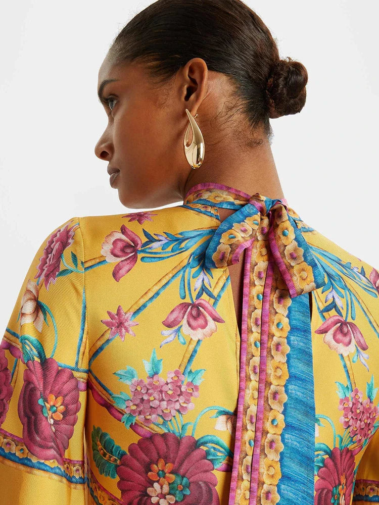 Robe longue imprimée Magnifico - Souci