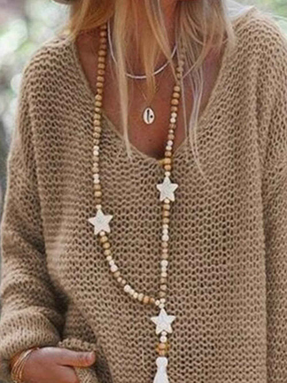 Pull à manches longues et col en V