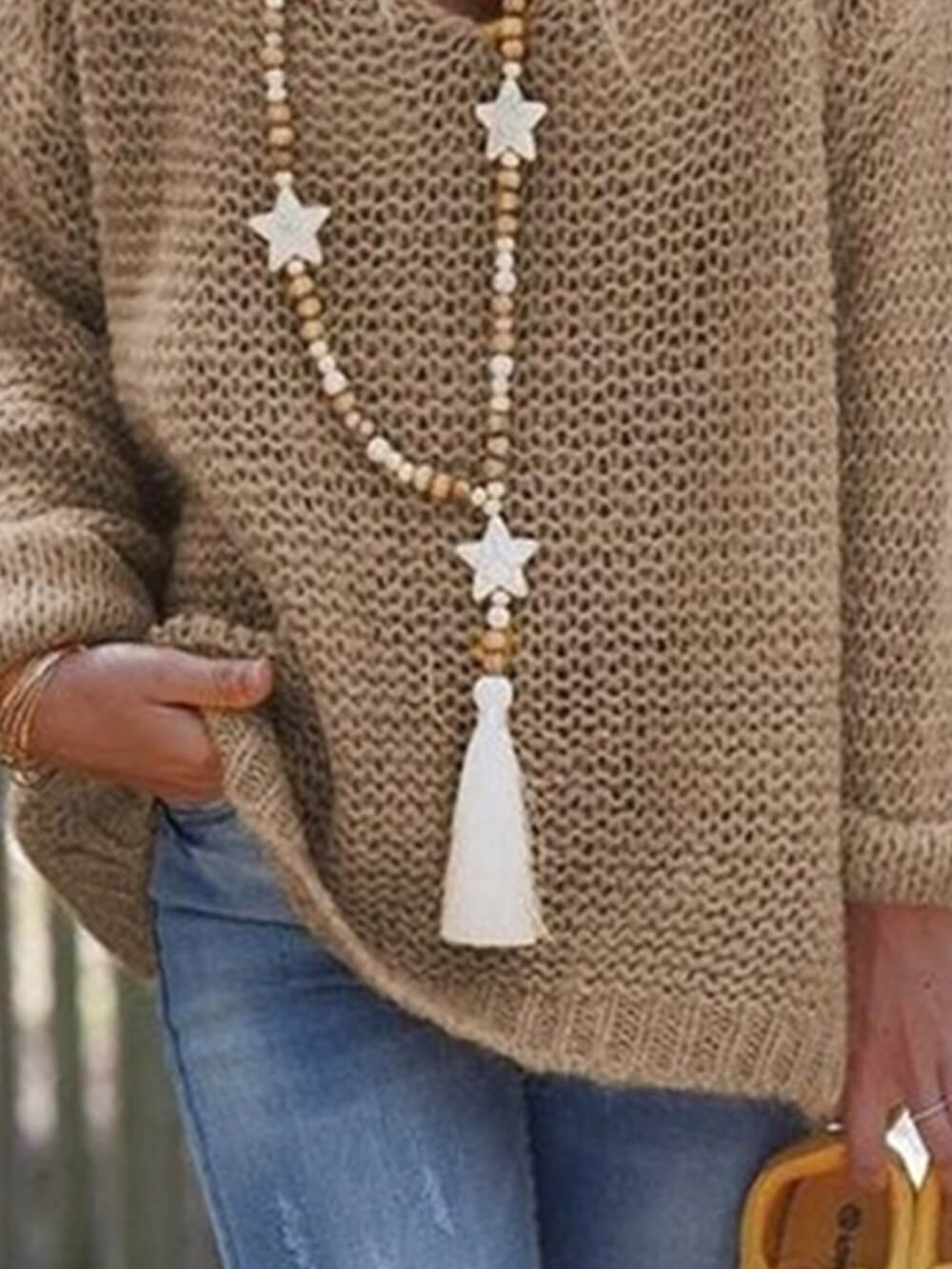 Pull à manches longues et col en V