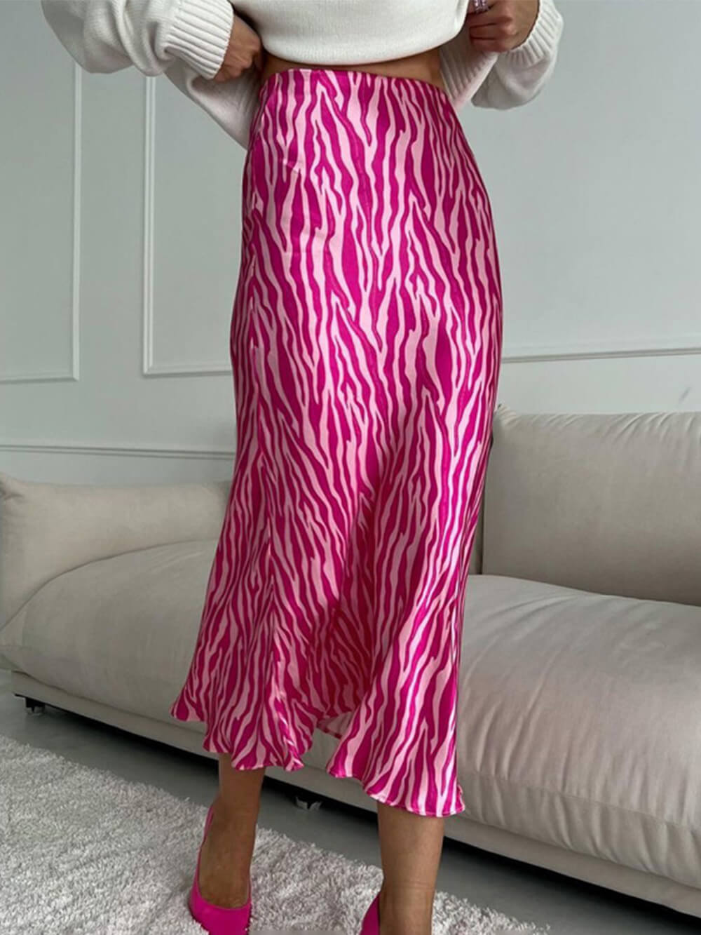 jupe sirène tendance à imprimé français 