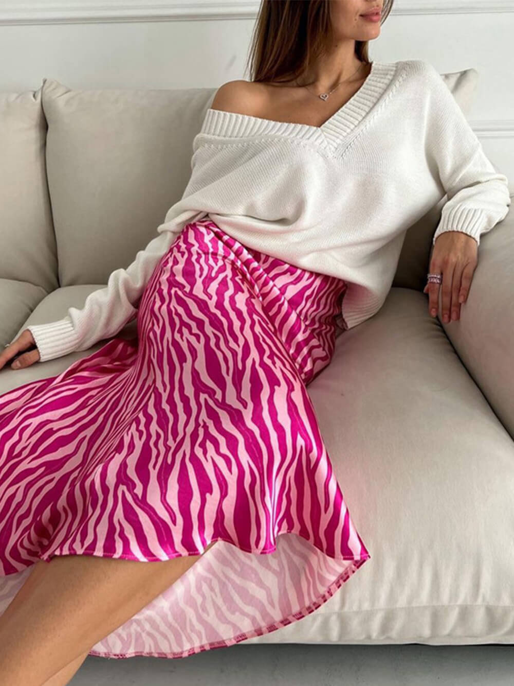 jupe sirène tendance à imprimé français 