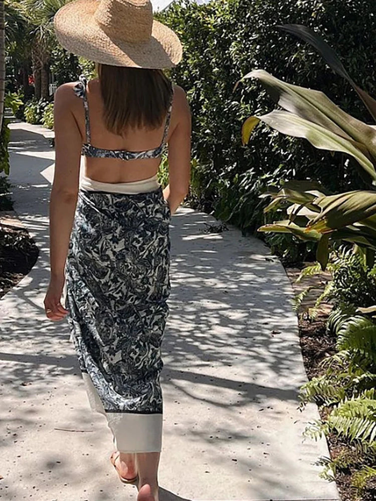 Maillot de bain une pièce à volants libellule bleue