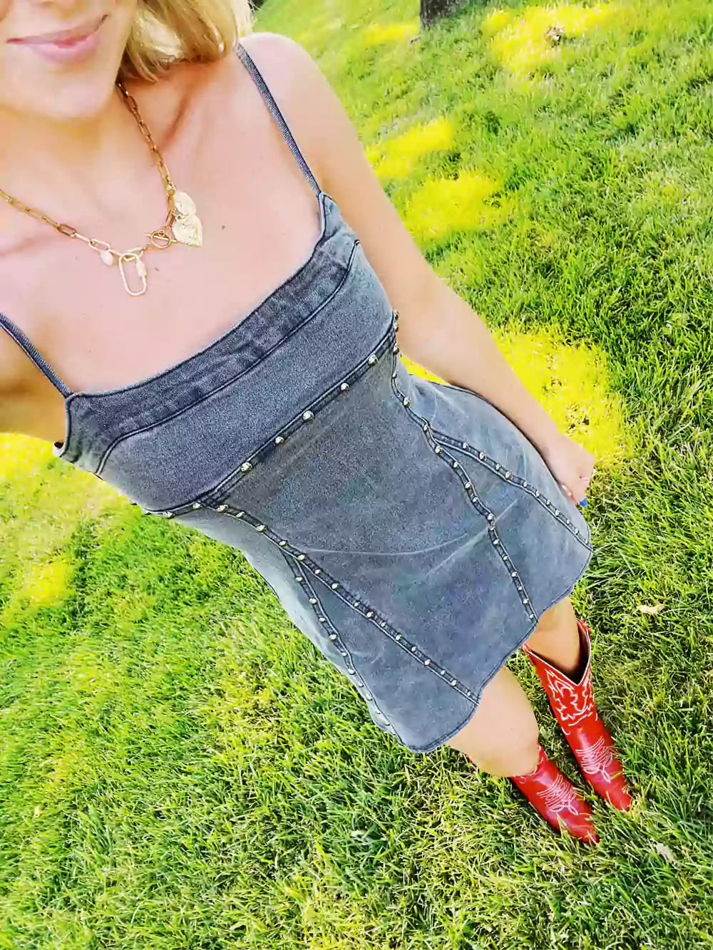 Robe mini en denim Dixie