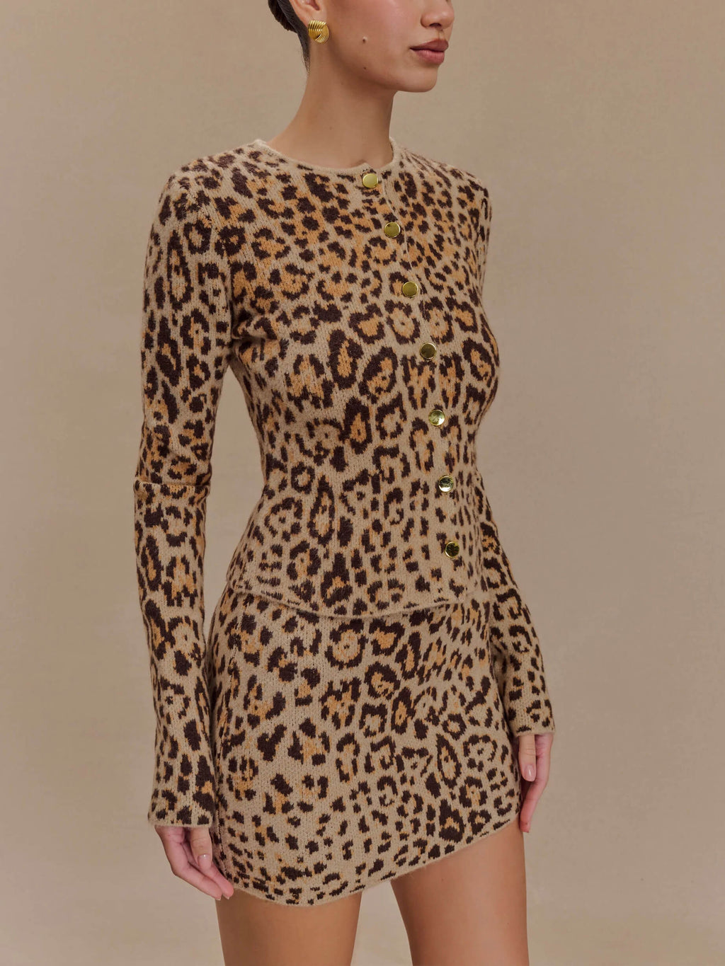 Ensemble cardigan et jupe en maille Marissa