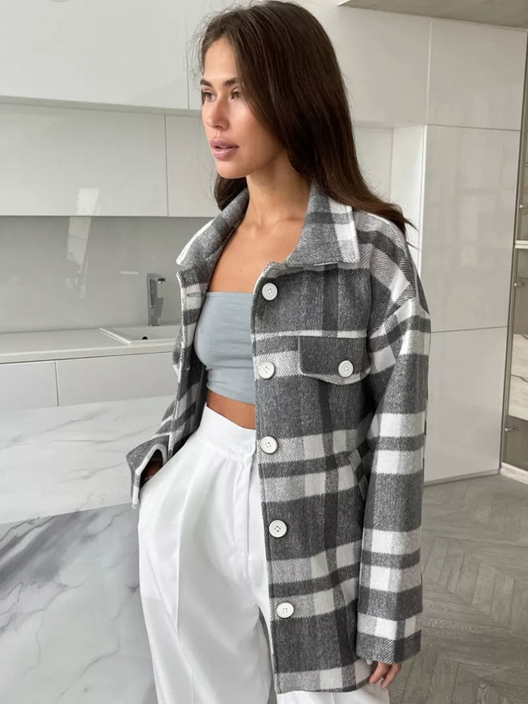 Chemise décontractée à carreaux