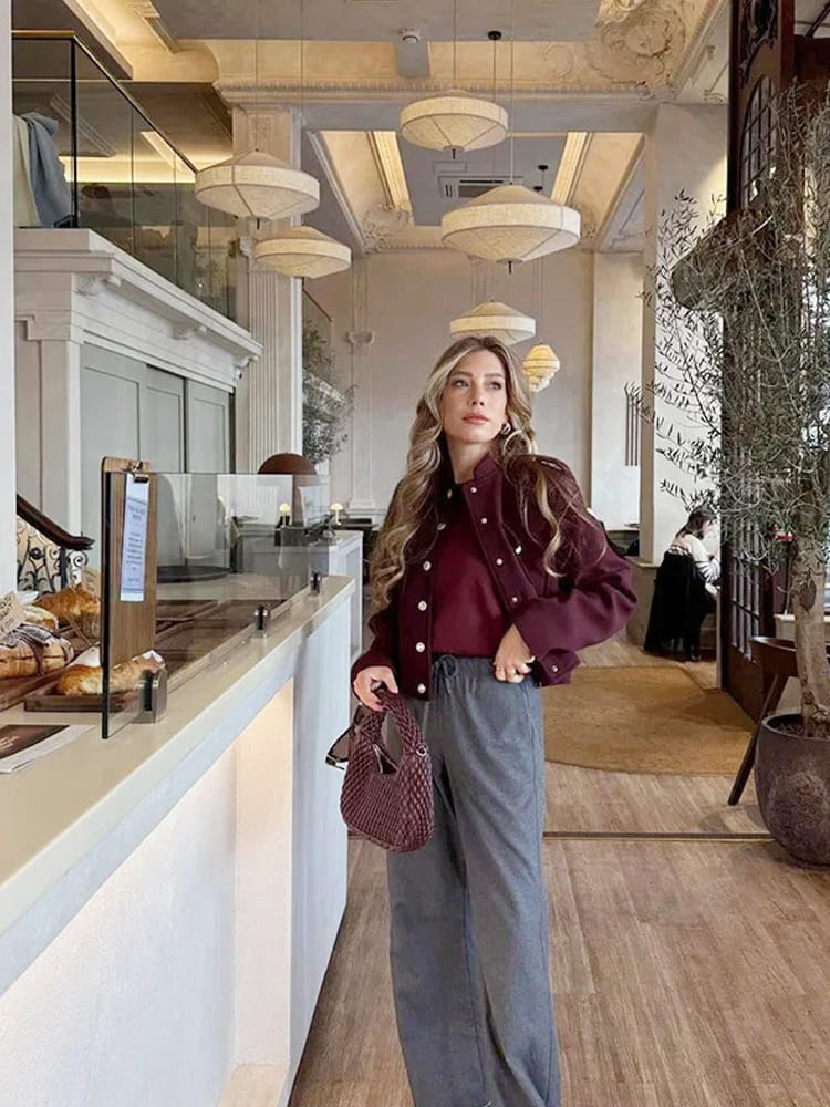 veste courte croisée