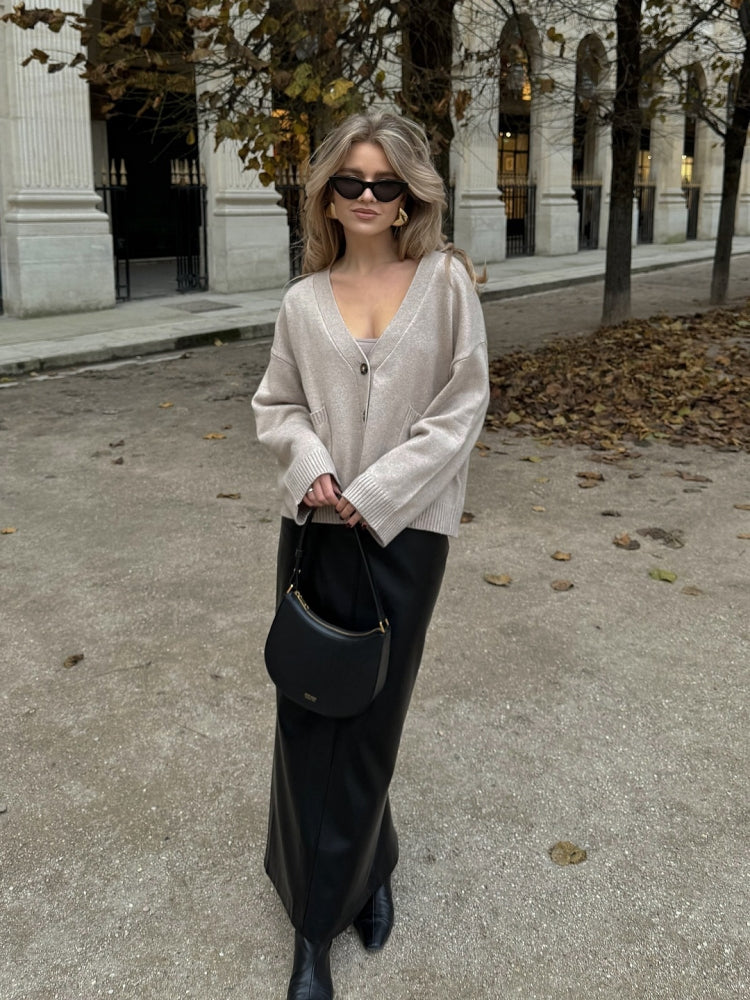 Gilet en maille à col V décontracté