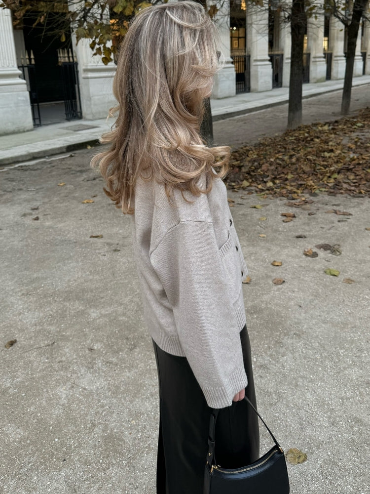 Gilet en maille à col V décontracté