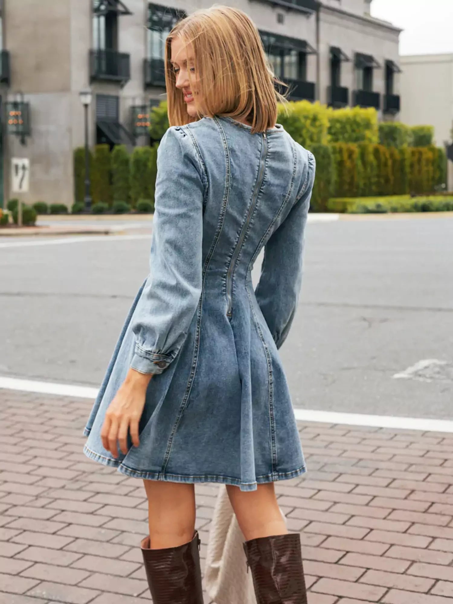 Robe mini en denim Darling