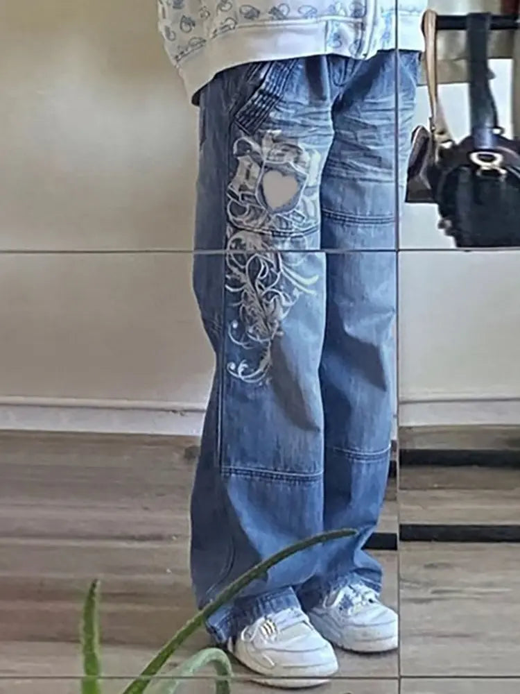 Jeans délavés style streetwear
