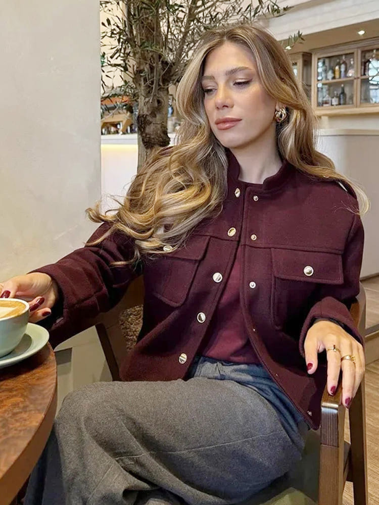 veste courte croisée