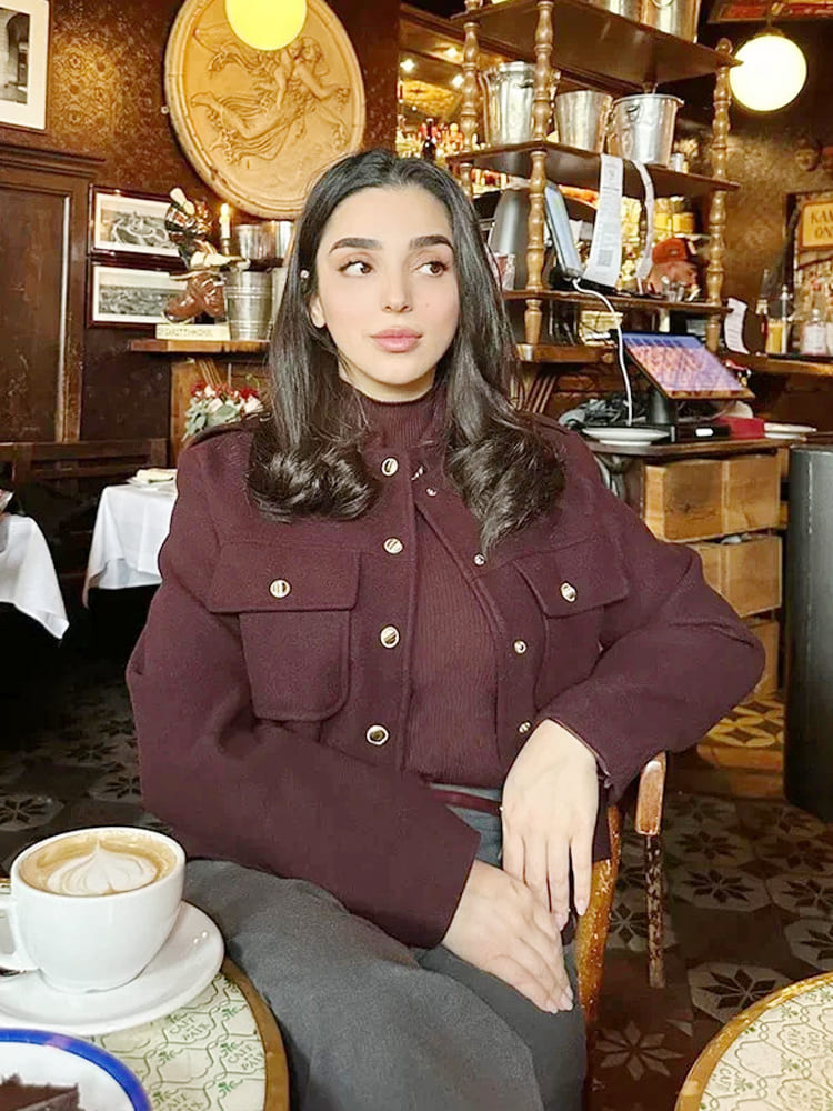 veste courte croisée