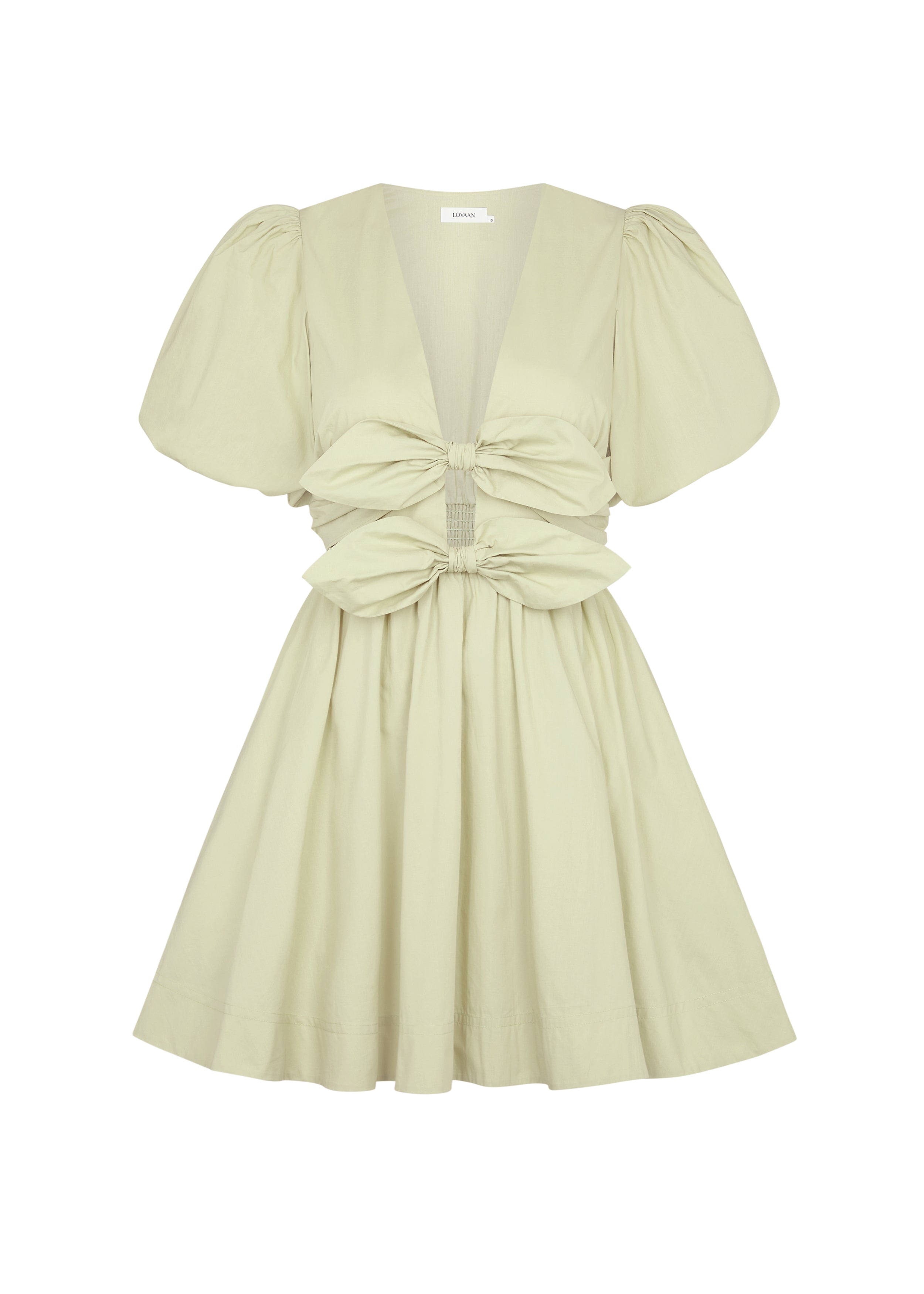 Robe mini à lacets et découpe nœud