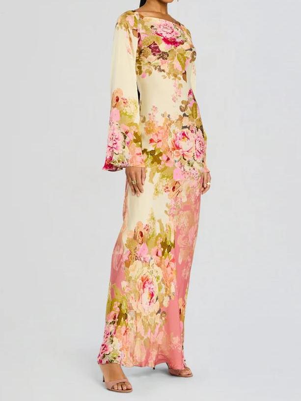 Robe longue de garden-party