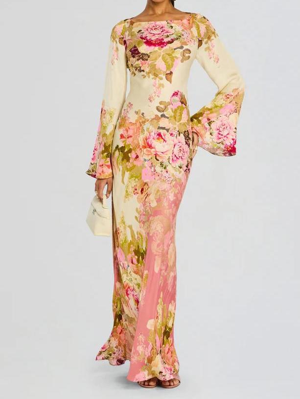 Robe longue de garden-party