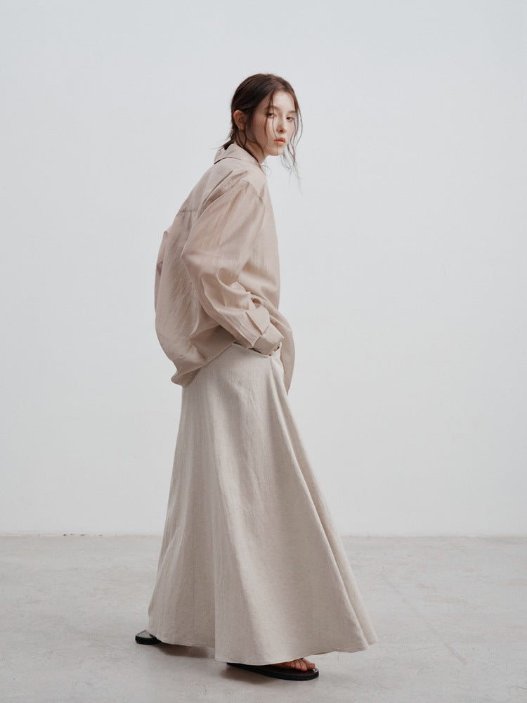 Chemise légère à manches longues avec protection solaire