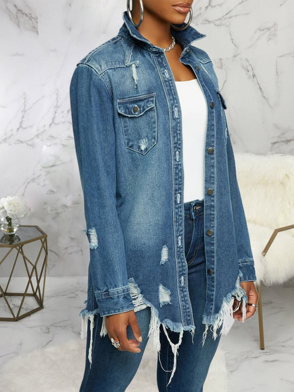 veste en jean sexy et tendance pour femme
