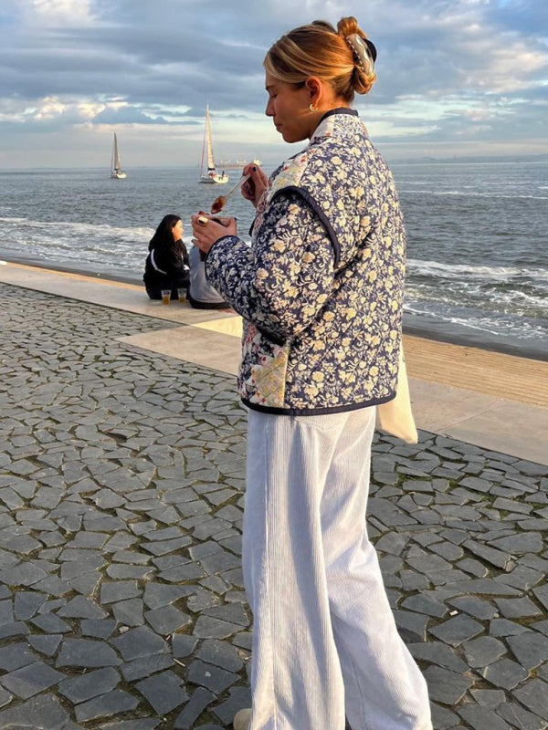 Veste matelassée ample imprimée