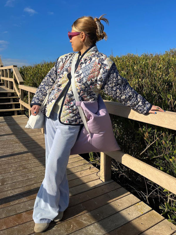 Veste matelassée ample imprimée