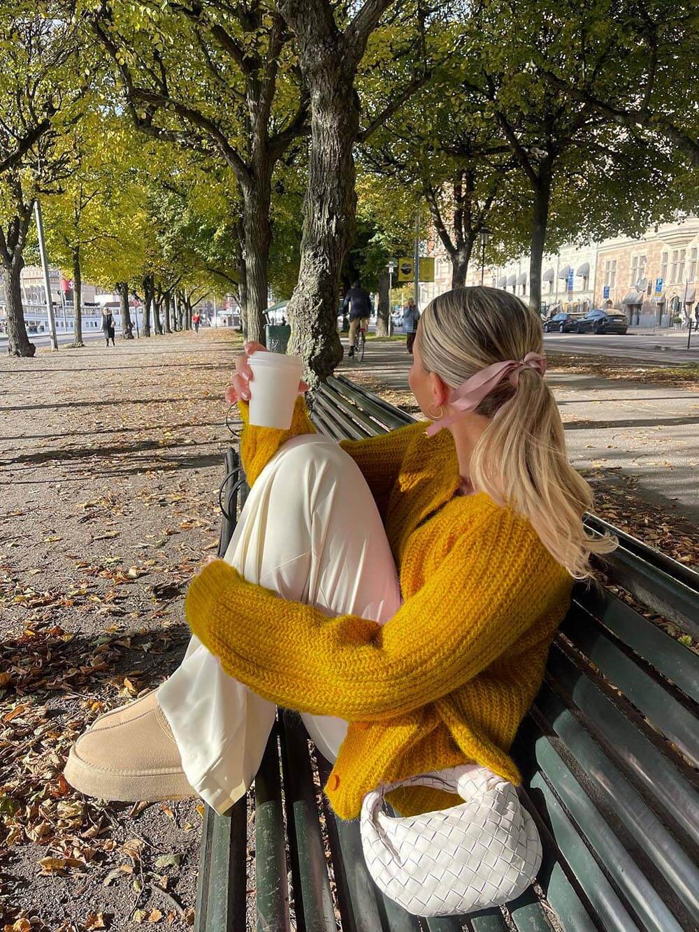 Cardigan à manches longues, couleur unie, style décontracté