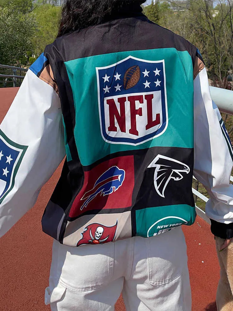 Trench-coat ample à manches longues et blocs de couleur