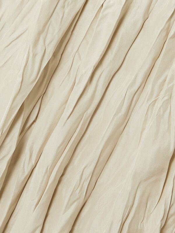 Robe longue froissée style poupée - Couleurs neutres 